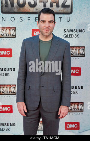 Zachary Quinto assiste à la NOS4A2 en première mondiale au cinéma Capitol à Madrid, Espagne. Banque D'Images