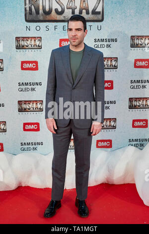 Zachary Quinto assiste à la NOS4A2 en première mondiale au cinéma Capitol à Madrid, Espagne. Banque D'Images