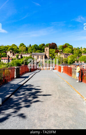 Angleterre Shropshire Ironbridge 14 mai 2019 Le célèbre pont de fer, construit sur la rivière Severn et ouvert en 1781 Banque D'Images