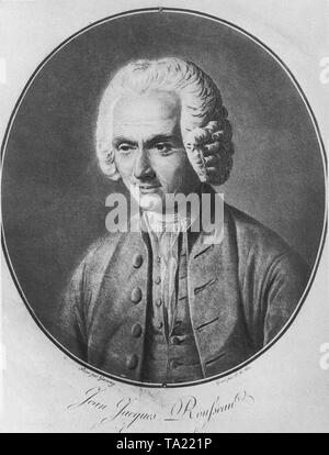 Jean-Jacques Rousseau (1712-1778), un philosophe et écrivain franco-suisse. Banque D'Images