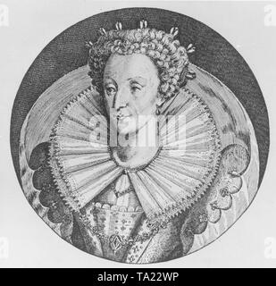 Elizabeth I, reine d'Angleterre (1558-1603), dernier monarque de la maison de Tudor. Elle est née à Greenwich (maintenant à Londres) et est mort sur 7.9.1533 en Richmond upon Thames (maintenant à Londres) le 24.3.1603. Elle était la fille de Henry VIII et Anne Boleyn, monta sur le trône après la mort de sa demi-sœur Marie la Catholique. Avec l'aide du Baron Burghley, elle a rétabli l'Église d'État anglicane à l'acte d'uniformité de 1559. Elle se remaria pas (la reine vierge). Banque D'Images