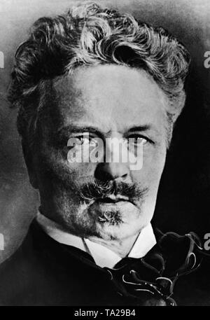 August Strindberg (1849-1912), un écrivain suédois. Banque D'Images