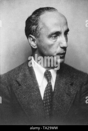 Le professeur Kurt Huber (24/10/1893 - 13/07/1943), musicologue et membre de l'organisation de résistance "La Rose Blanche" dans le Troisième Reich. Banque D'Images