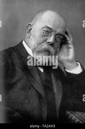 Robert Koch (1843-1910) bactériologiste allemand. Banque D'Images