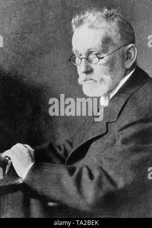 Paul Ehrlich (1854-1915), allemand sérologiste. En 1908, il a reçu le Prix Nobel de médecine. Banque D'Images