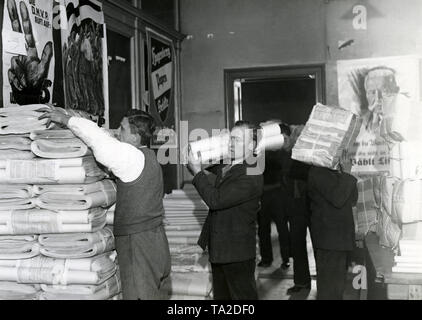 Propagande électorale bureau du Parti National du Peuple allemand (DNVP) dans la Dorotheenstrasse 43 à Berlin. Des dépliants et des affiches électorales pour l'élection du Reichstag 1933 ont été imprimés ici. Banque D'Images