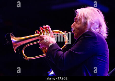 Trompettiste de Jazz italien Enrico Rava en concert au Festival de Jazz de Torino 2019 Banque D'Images