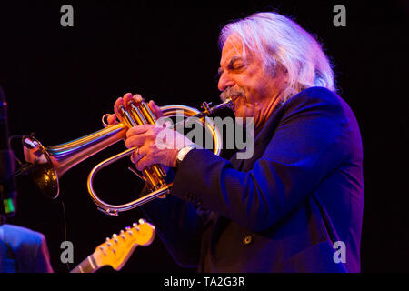 Trompettiste de Jazz italien Enrico Rava en concert au Festival de Jazz de Torino 2019 Banque D'Images