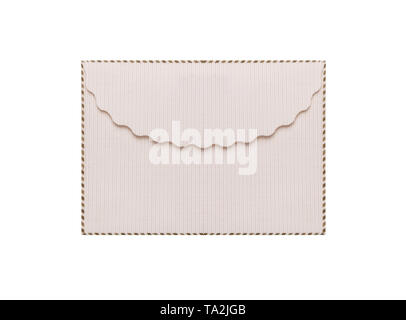 Enveloppe ancienne isolé sur fond blanc. Banque D'Images