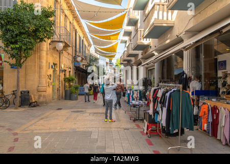 Ayia Napa, Chypre - novembre 4. En 2018. Ledras piétonne Rue de la vieille ville Banque D'Images