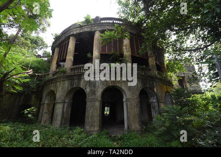 Vue sud de la maison à Roxburgh Indien Bose AJC, Le Jardin botanique de Howrah, Calcutta, Inde. Banque D'Images