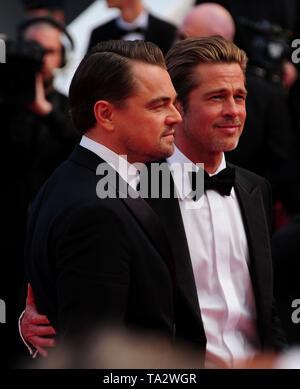 Festival du Film de Cannes 21stMay à un tapis rouge Brad Pitt Leonardo Dicaprio Banque D'Images