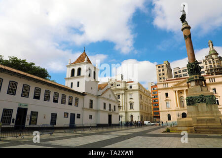 SAO PAULO, BRÉSIL - 9 mai 2019 : Patio do Colegio square dans le centre-ville de Sao Paulo, Brésil Banque D'Images