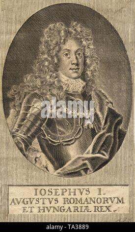 Portrait de Joseph I (1678-1711), empereur romain germanique, roi d'Allemagne et Roi de Hongrie Banque D'Images