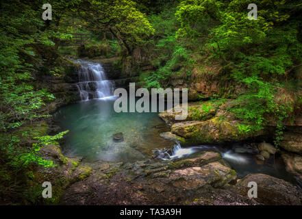 Le Sychryd Cascades Banque D'Images