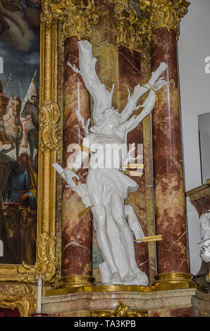 L'église abbatiale St rococo Marinus et St. Anianus dans Rott am Inn, Allemagne Banque D'Images