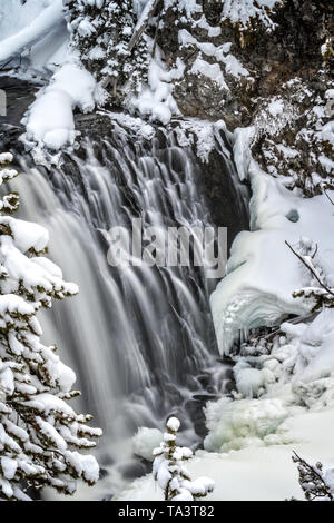 Kepler Cascades le la Firehole River in Yellowstone National Park, Wyoming, USA Banque D'Images