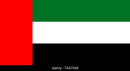 Emirats Arabes Unis drapeau de vecteur. Abu Dhabi Illustration de Vecteur