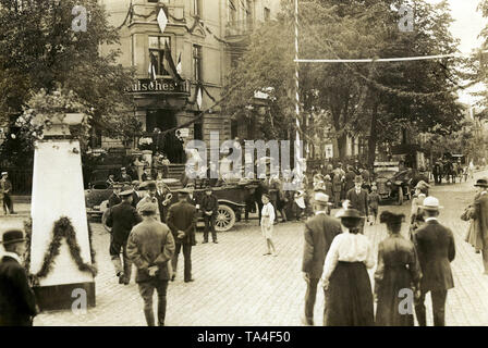 Vue de la maison allemande à Marienwerder durant la période de vote sur le reste de la Prusse occidentale dans le Reich (sans date photo). Banque D'Images