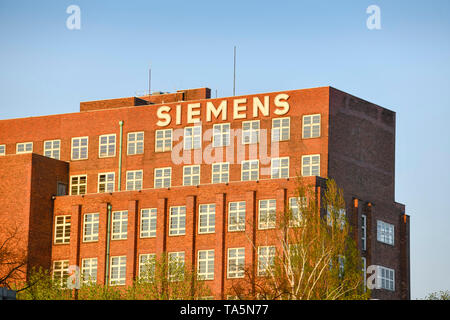 Commutateur de Siemens AG, travail nun's dam avenue, Siemensstadt, Spandau, Berlin, Allemagne, Siemens AG Schaltwerk, Nonnendammallee, Deutschland Banque D'Images