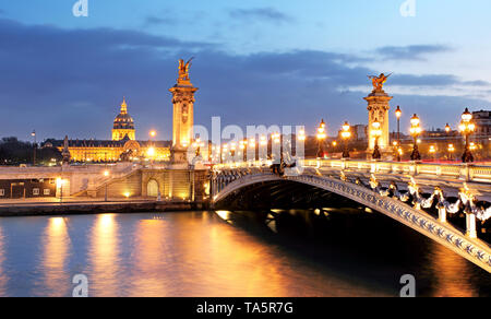 Pont Alexandre 3, Paris, France Banque D'Images