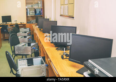 Réparation ordinateur vide class Banque D'Images