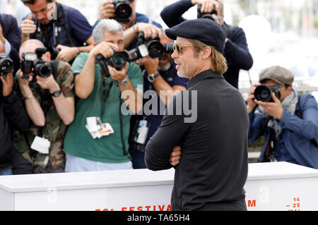 Cannes, France. 22 mai, 2019. Brad Pitt à 'Il était une fois à Hollywood" photocall au cours de la 72e édition du Festival de Cannes au Palais des Festivals le 22 mai 2019 à Cannes, France Crédit : Geisler-Fotopress GmbH/Alamy Live News Banque D'Images