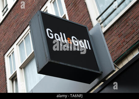 Logo de la Gall & Gall boutique à la rue Rijnstraat Amsterdam The Netherlands 2018 Banque D'Images