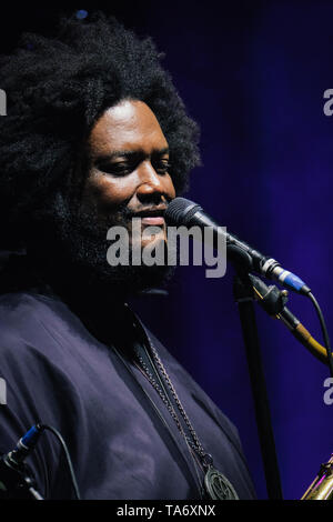 21 mai 2019 - Washington Kamasi effectue au Sage Gateshead. Banque D'Images