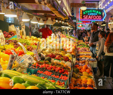 Le Pike Place Market, Seattle Banque D'Images