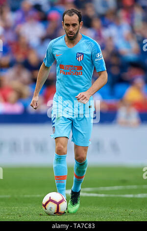 Valence, Espagne - 18 MAI : Diego Roberto Godin de l'Atletico de Madrid en action pendant le match de la Liga entre Levante UD et Club Atlético de Madrid à Ciutat de Valencia le 18 mai 2019 à Valence, en Espagne. Mo (photo de David Aliaga/MO Media) Banque D'Images