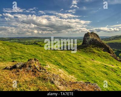 Gaer Pierre, espérons Bowdler Hill, Shropshire Banque D'Images