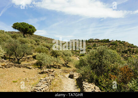 Randonnées de Cadaqués à Cap de Creus. La région, où Salvador Dalí vécut et qu'il était souvent dans ses peintures. Banque D'Images