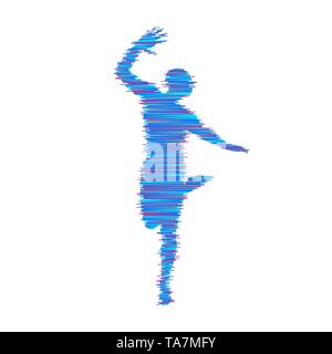 Gymnaste. L'homme est de poser et de la danse. Symbole du sport. L'élément de conception. Vector illustration. Illustration de Vecteur