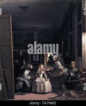 Diego Velázquez - Las Meninas famille philip quatrième 1656 Banque D'Images