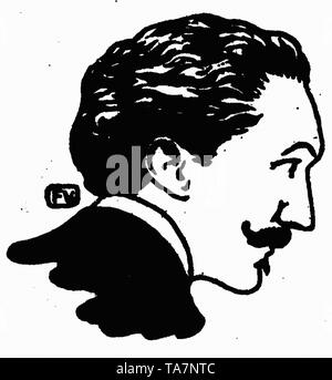 Félix Vallotton - portrait poète dandy Robert de Montesquiou 1898 Banque D'Images