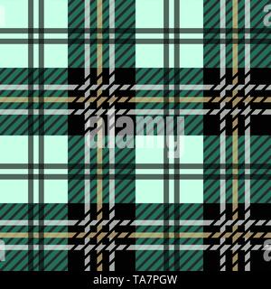 Tissu tartan vert texture dans un motif carré seamless vector illustration eps10 Illustration de Vecteur