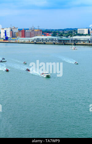 SOUTHAMPTON, ANGLETERRE - 18 septembre 2016 : Le Southampton Boat Show est l'un des plus grands d'Europe et le plus grand de son genre au Royaume-Uni. Le spectacle j Banque D'Images