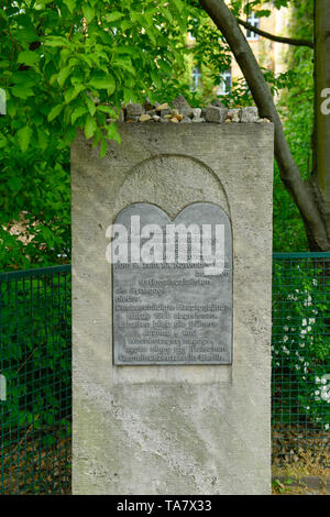 Table commémorative, synagogue, Fraenkelufer, cross montagne, Berlin, Allemagne, Gedenktafel, Synagoge, Kreuzberg, Deutschland Banque D'Images