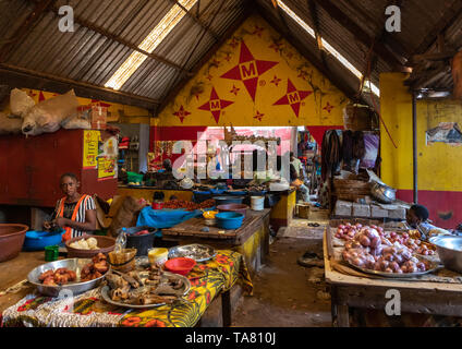 Marché intérieur de l'Afrique, région de Poro, Korhogo, Côte d'Ivoire Banque D'Images