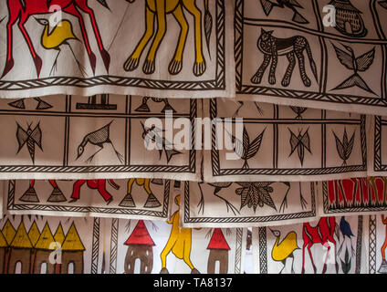 Tissus traditionnels senoufo, Poro, région de Korhogo, Côte d'Ivoire Banque D'Images