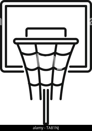 L'icône du basket-ball. Basket-ball l'icône Contour vector conseil pour la conception web isolé sur fond blanc Illustration de Vecteur