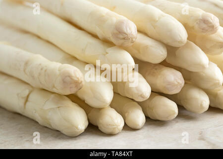 Matières premières fraîches asperges blanches close up Banque D'Images