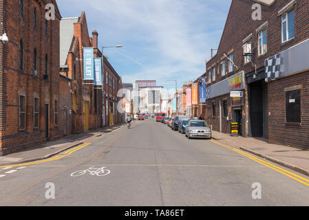 Anciennes usines sur Fazeley Street dans la zone de creative Digbeth Birmingham, UK Banque D'Images