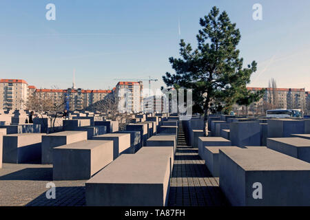 Aos Mortos Judeus Memorial da Europa (Holocaust Mahnmal) - Berlin est aujourd'hui très cool et ville inspirante. Banque D'Images