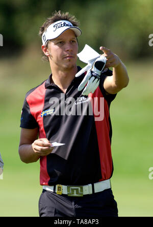 Gut LŠrchenhof à Pulheim, près de Cologne, Allemagne 19.9.2003, Golf : Linde German Masters tournament --- Fredrik Jacobson (SWE) Banque D'Images