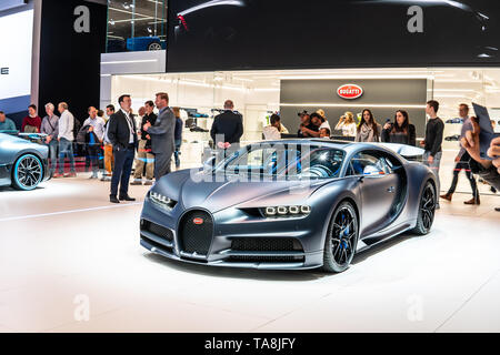 Genève, Suisse, le 07 mars 2019 : Bugatti Chiron Sport à Genève International Motor Show, voitures de rêve, site d'exposition Bugatti Banque D'Images