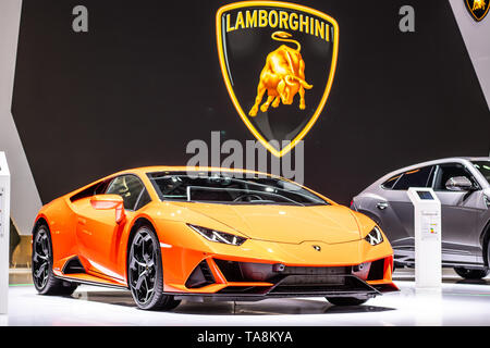 Genève, Suisse, 05 mars 2019 Lamborghini Ouragan Evo Coupé à Genève International Motor Show, fabriqué par l'Italien Lamborghini supercar Banque D'Images