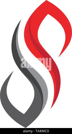 Icône flamme feu modèle vecteur conception Illustration de Vecteur