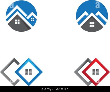 Immobilier , Immobilier Logo design Illustration de Vecteur